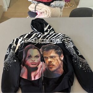 Black Hoodie with Graphic Print